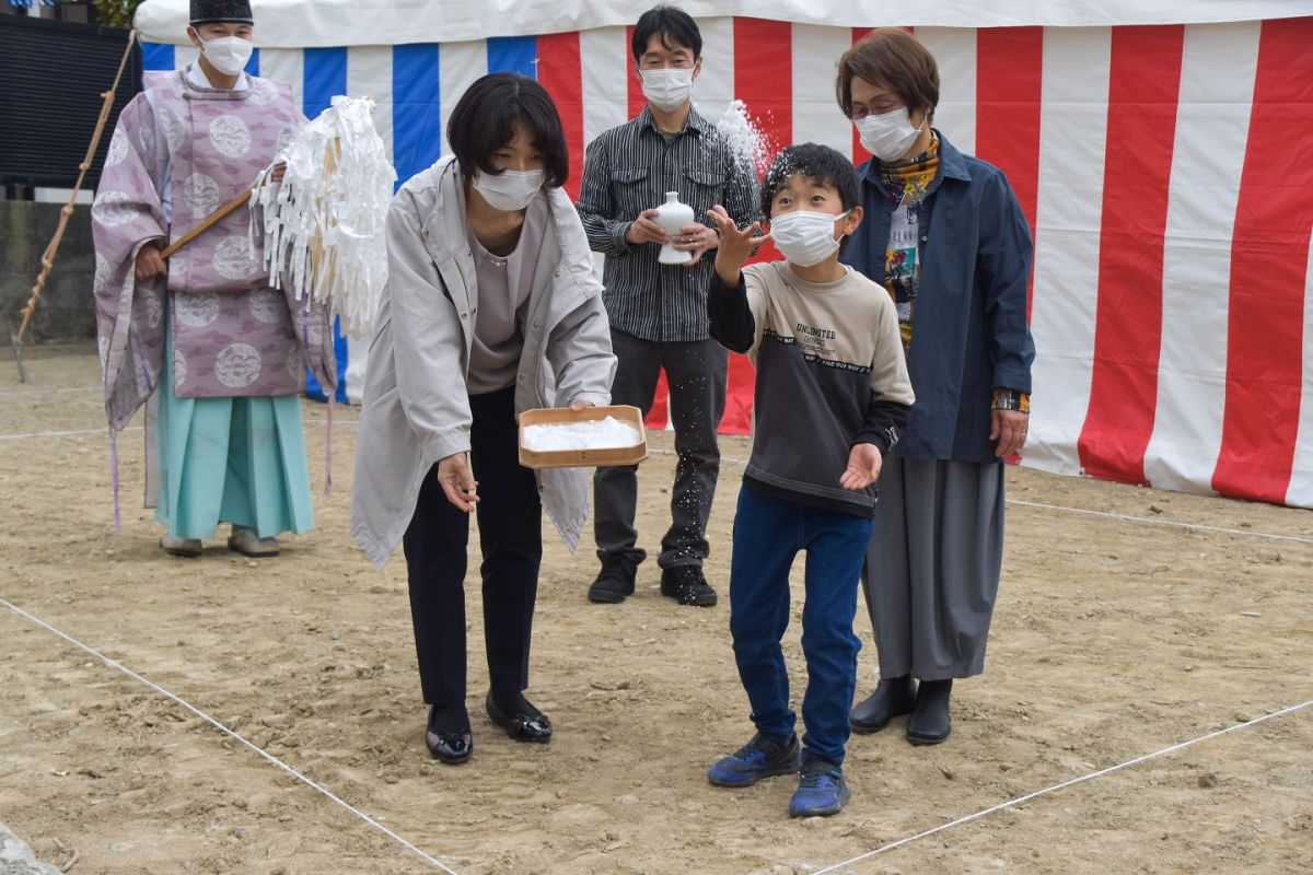 福岡市早良区野芥02　注文住宅建築現場リポート①　～地鎮祭～