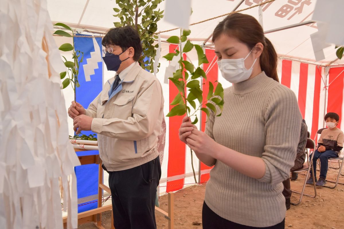 「福岡市早良区野芥02」注文住宅現場リポート①【地鎮祭】