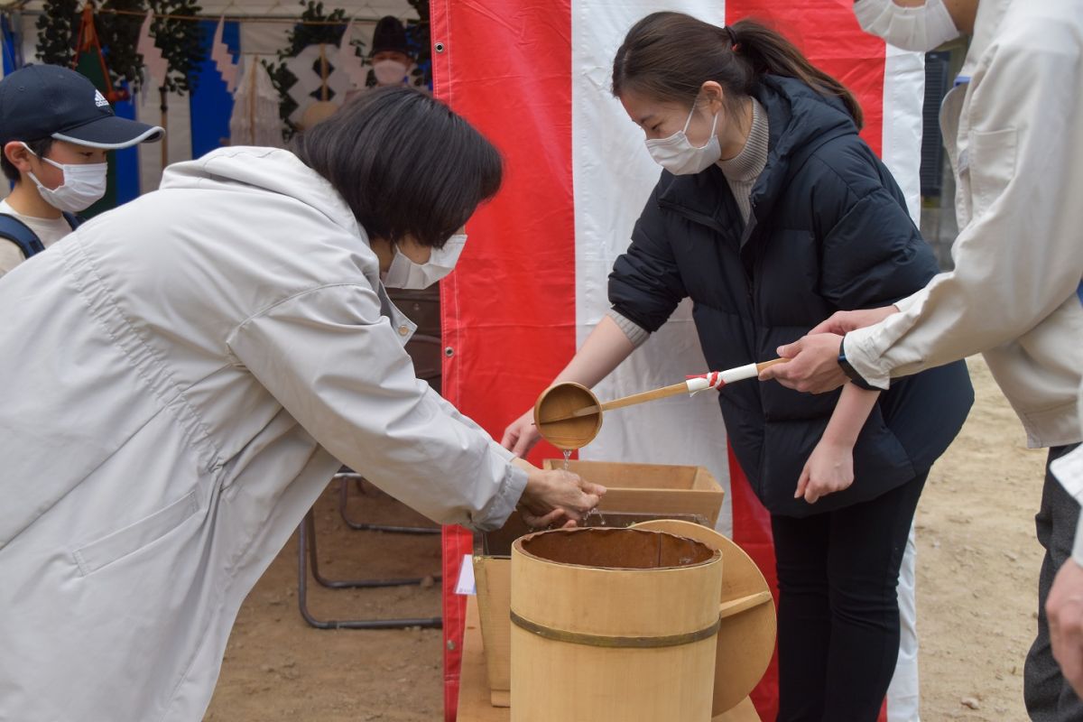 福岡市早良区野芥02　注文住宅建築現場リポート①　～地鎮祭～