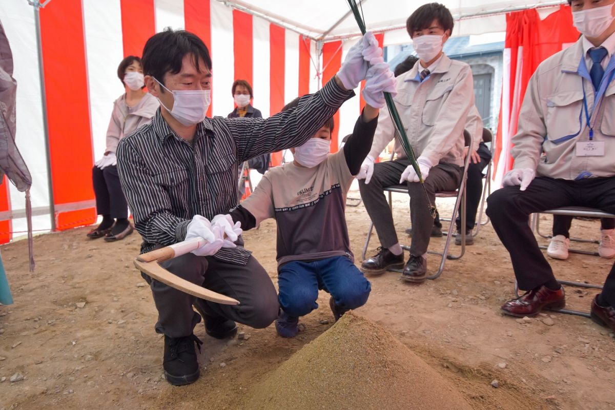 福岡市早良区野芥02　注文住宅建築現場リポート①　～地鎮祭～