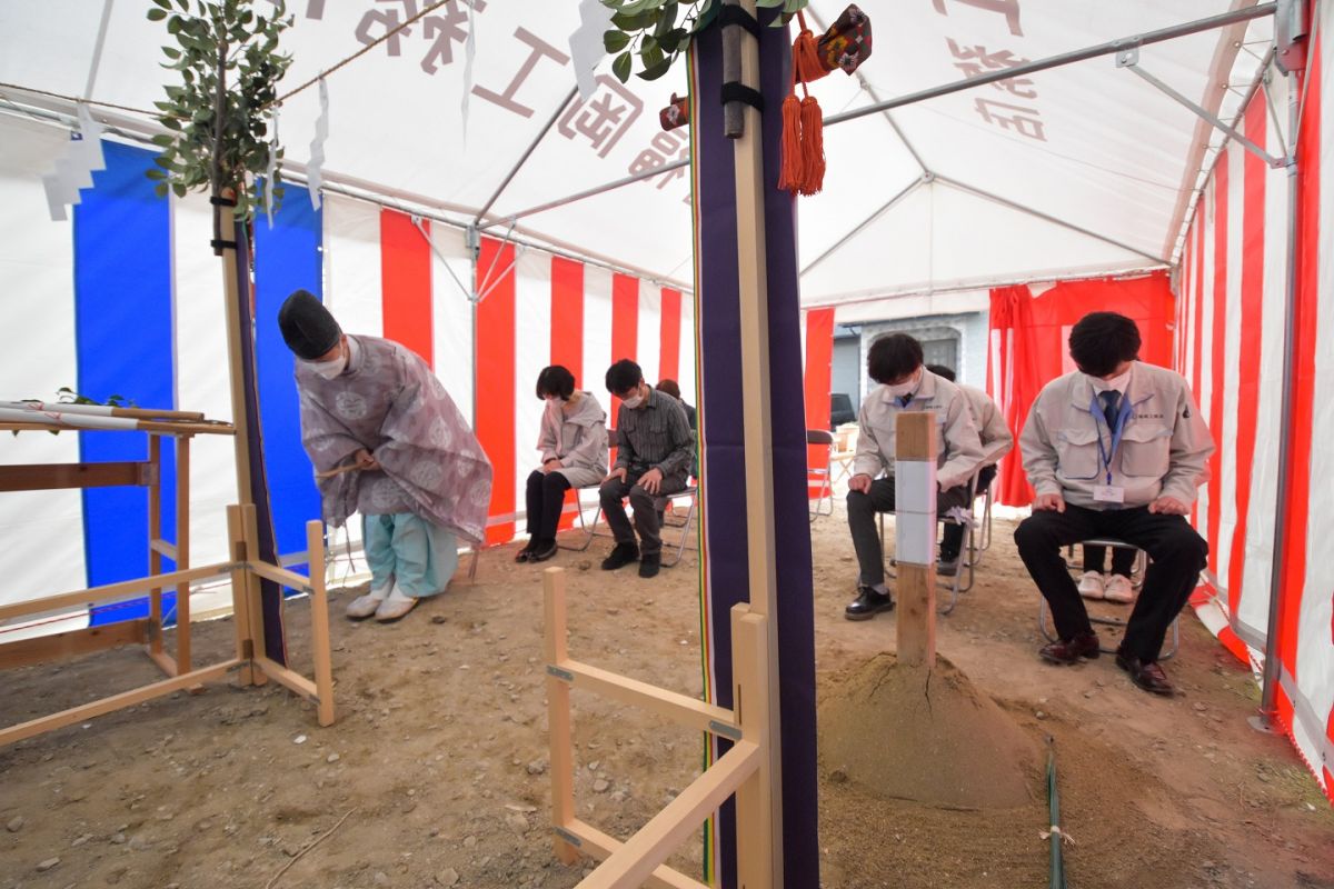 「福岡市早良区野芥02」注文住宅現場リポート①【地鎮祭】