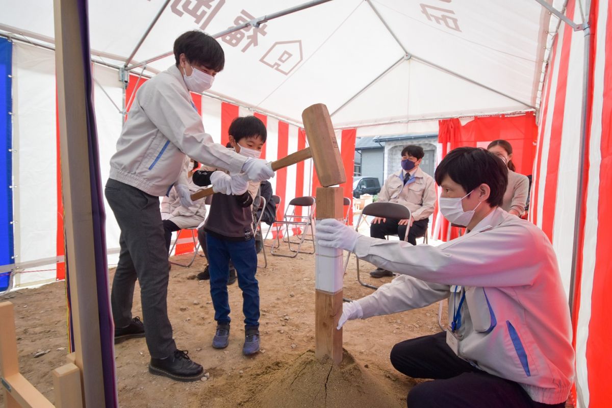 福岡市早良区野芥02　注文住宅建築現場リポート①　～地鎮祭～