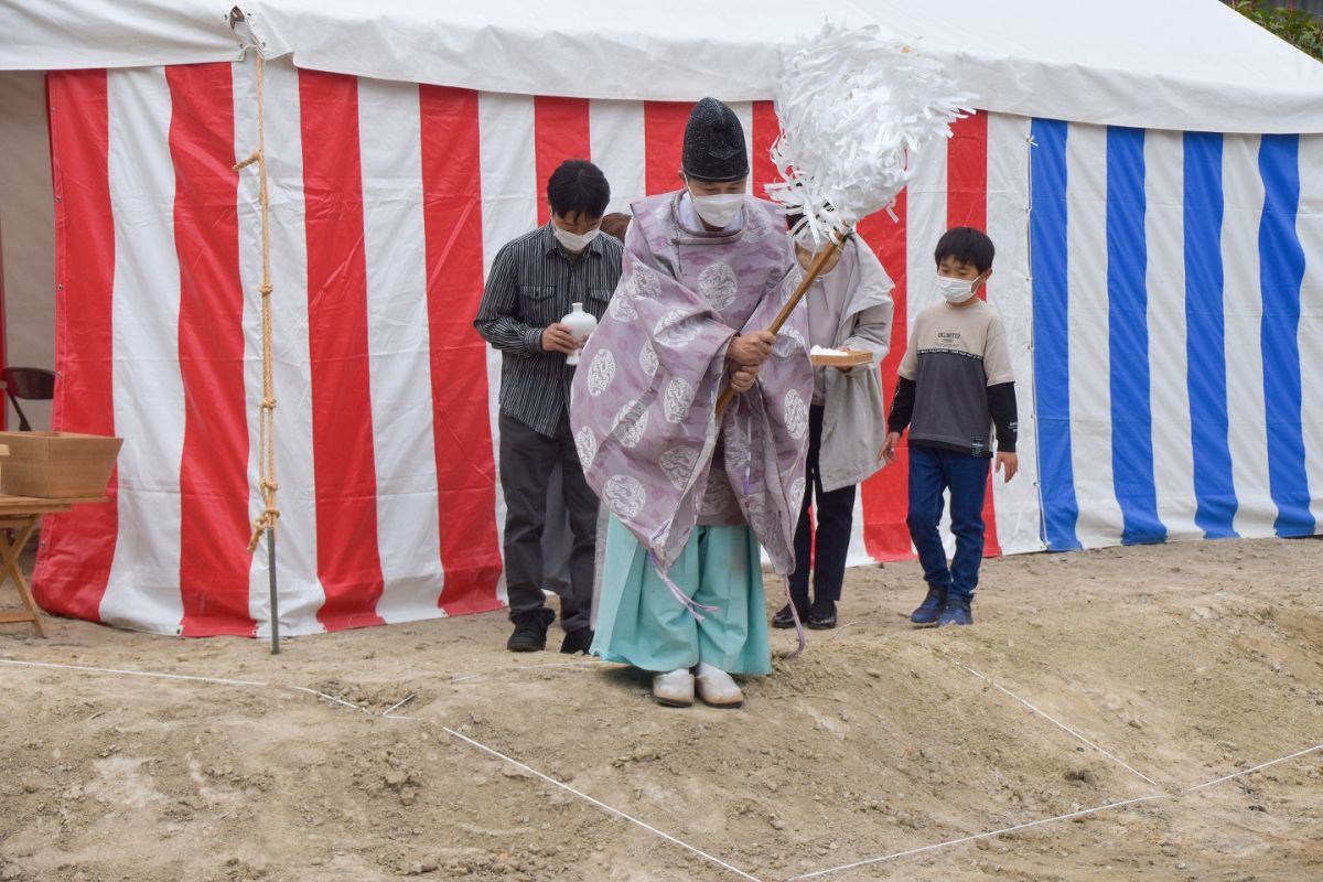 福岡市早良区野芥02　注文住宅建築現場リポート①　～地鎮祭～