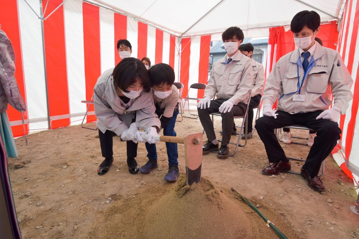 福岡市早良区野芥02　注文住宅建築現場リポート①　～地鎮祭～