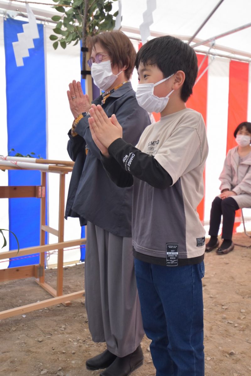 福岡市早良区野芥02　注文住宅建築現場リポート①　～地鎮祭～