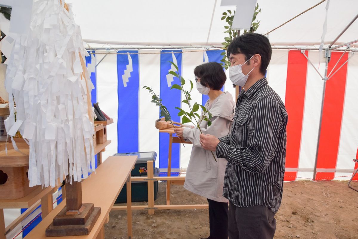 福岡市早良区野芥02　注文住宅建築現場リポート①　～地鎮祭～