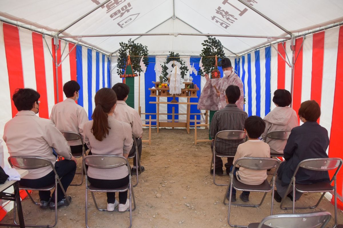 福岡市早良区野芥02　注文住宅建築現場リポート①　～地鎮祭～