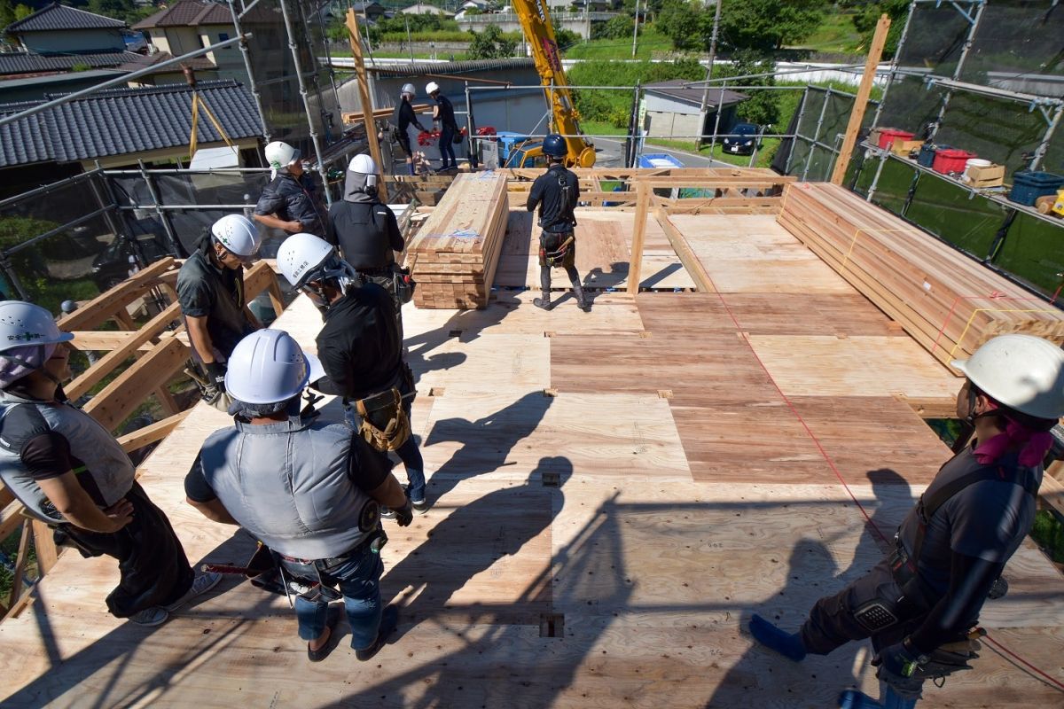 福岡県筑紫野市11　注文住宅建築現場リポート④　～上棟式・前編〜