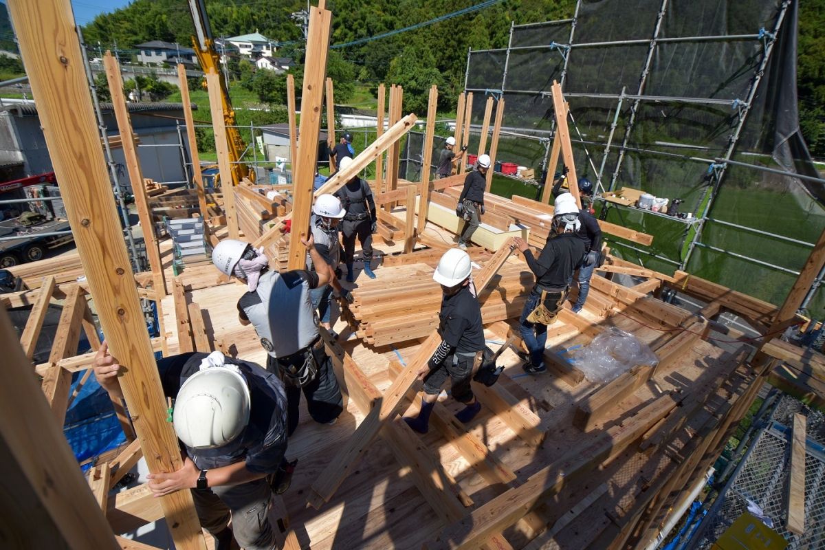 福岡県筑紫野市11　注文住宅建築現場リポート④　～上棟式・前編〜