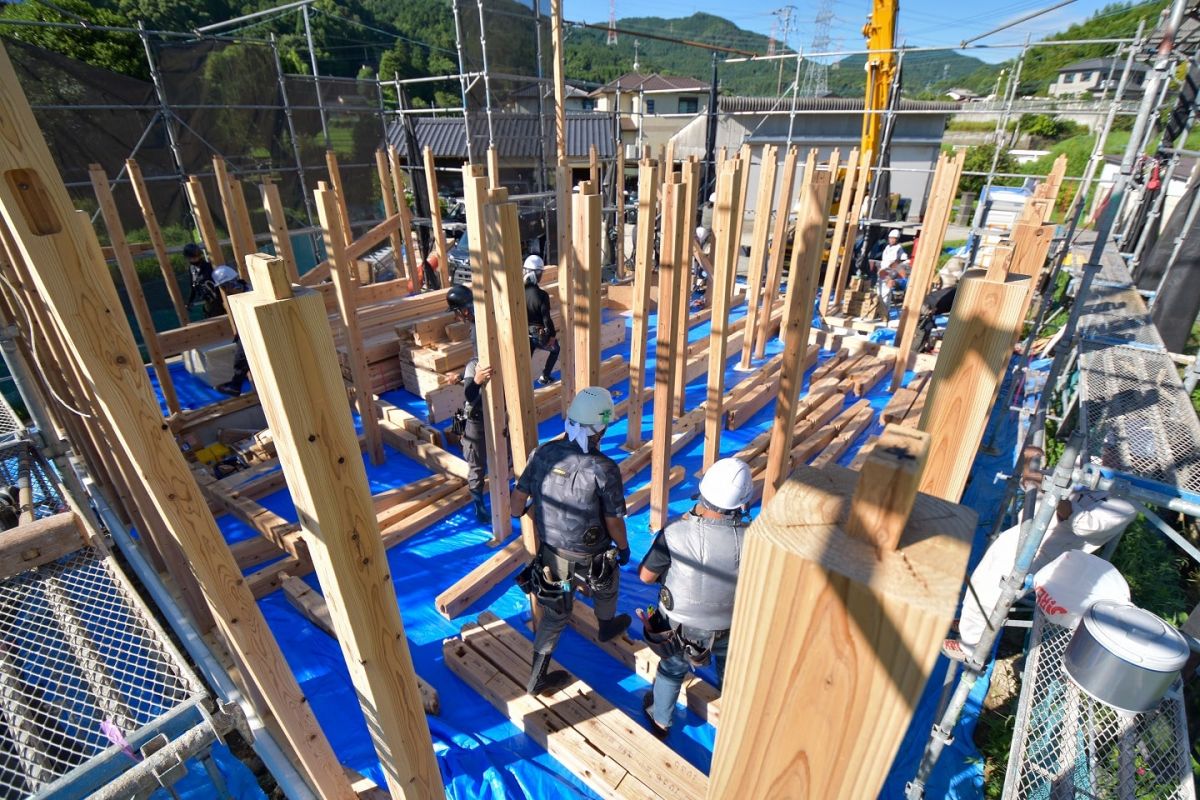 福岡県筑紫野市11　注文住宅建築現場リポート④　～上棟式・前編〜