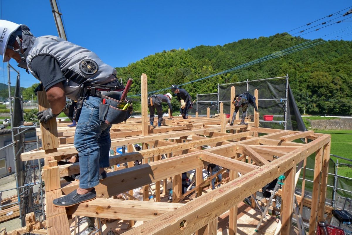 福岡県筑紫野市11　注文住宅建築現場リポート④　～上棟式・前編〜