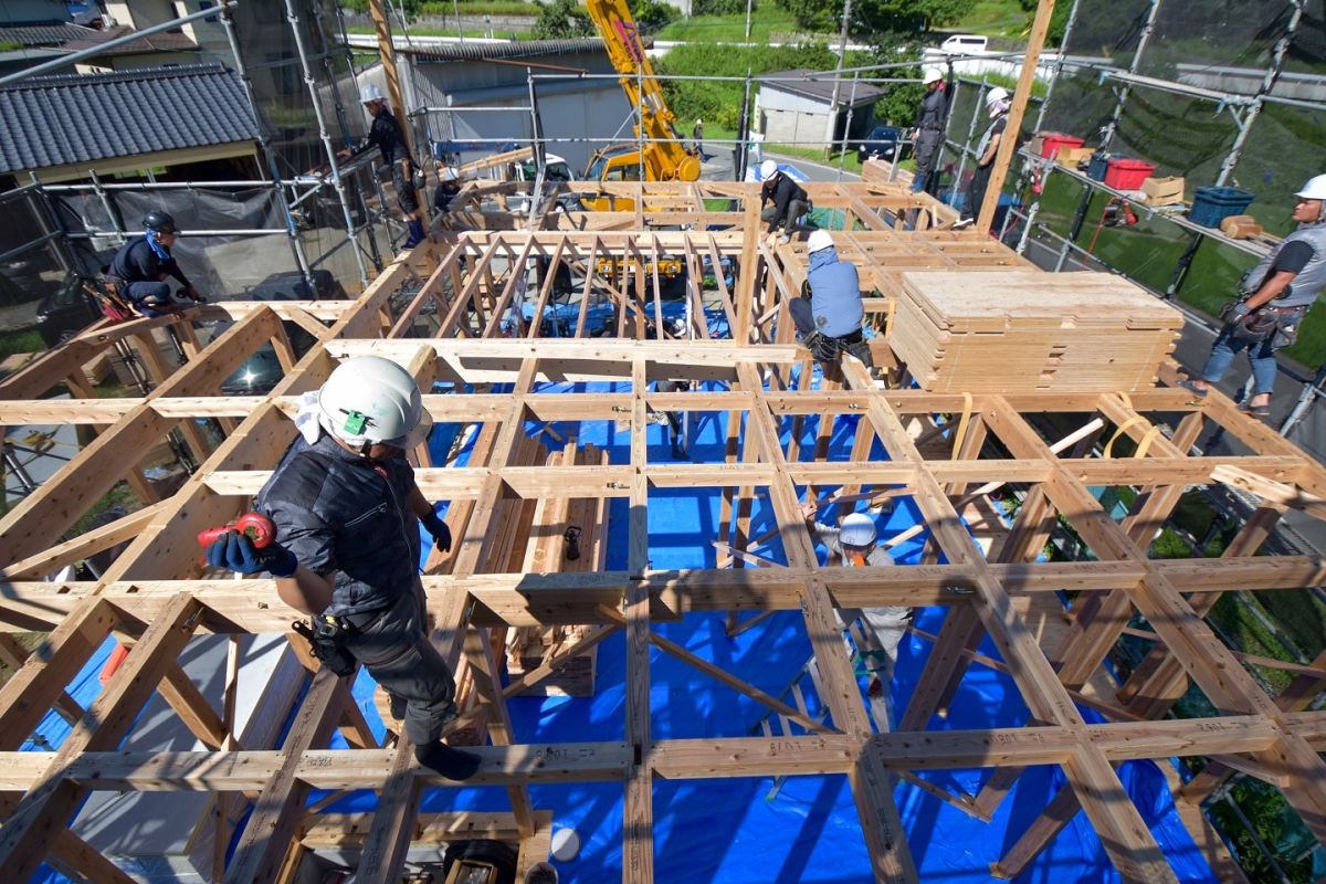 福岡県筑紫野市11　注文住宅建築現場リポート④　～上棟式・前編〜