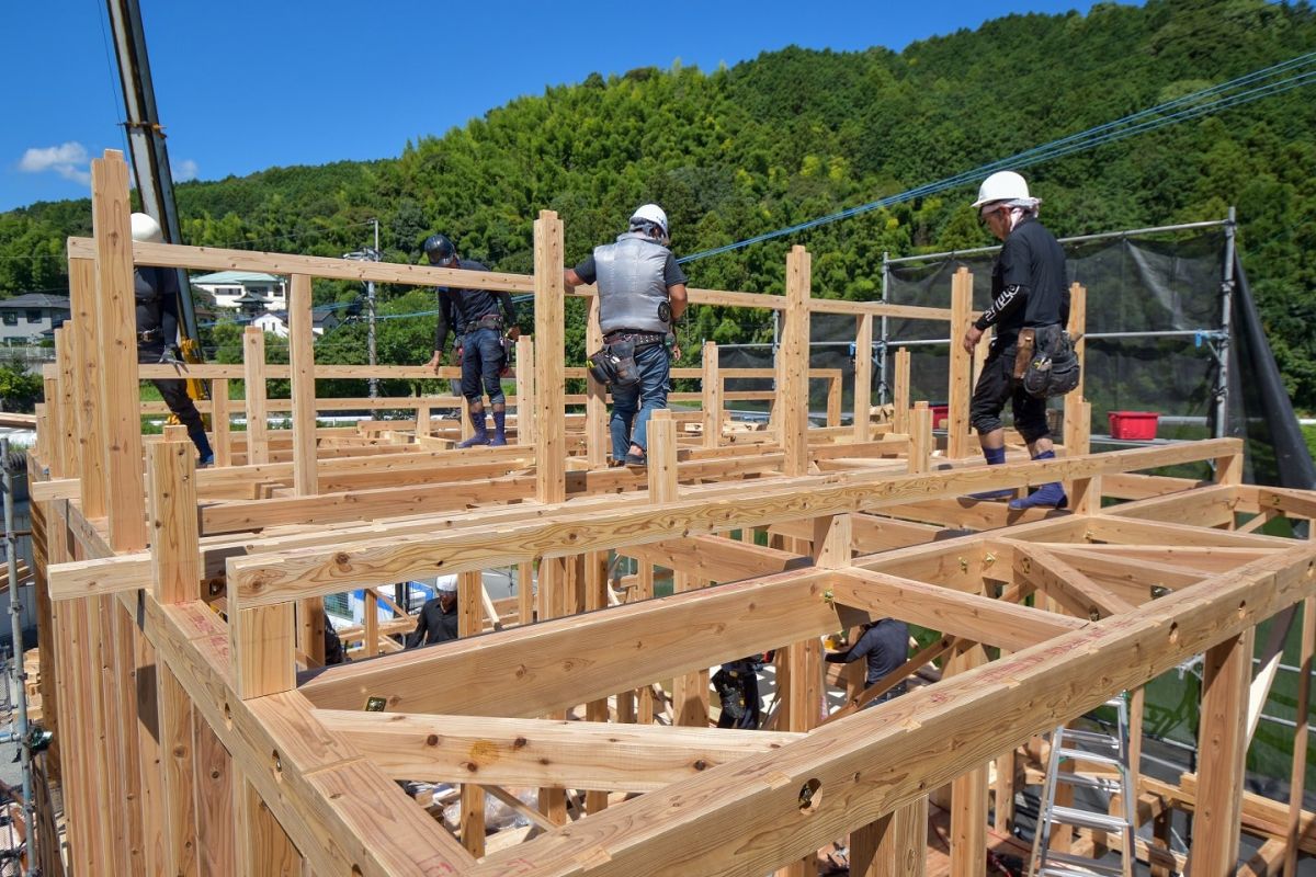 福岡県筑紫野市11　注文住宅建築現場リポート④　～上棟式・前編〜