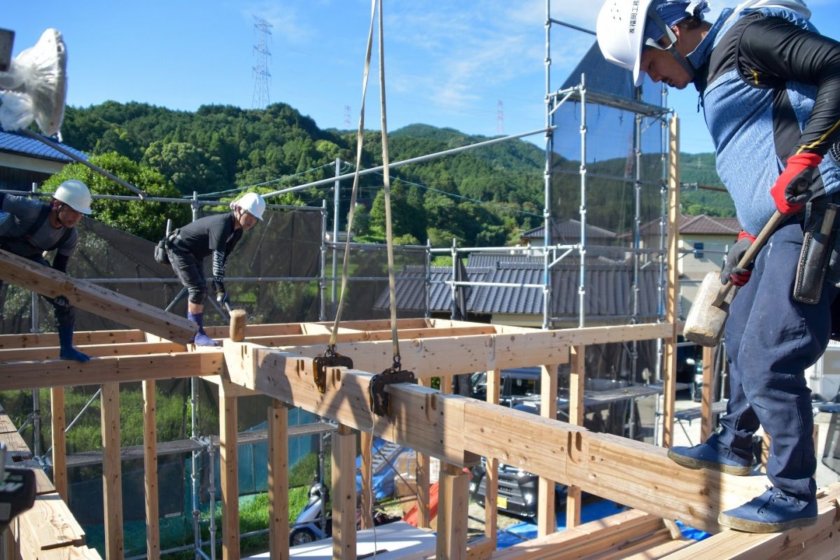 福岡県筑紫野市11　注文住宅建築現場リポート④　～上棟式・前編〜