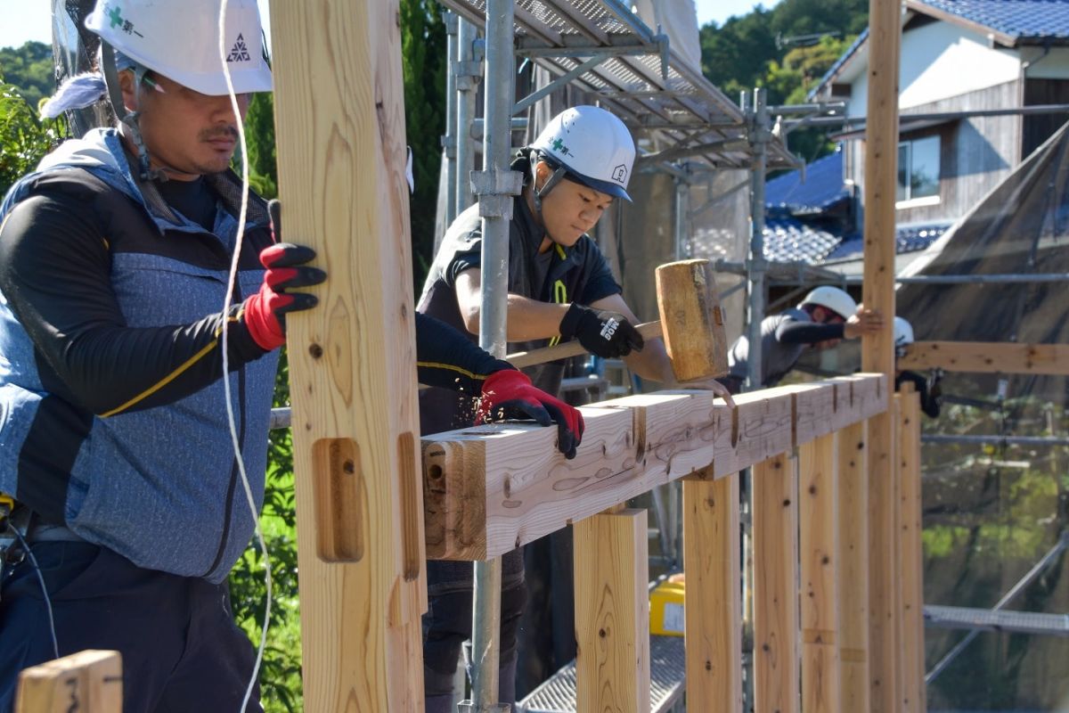 福岡県筑紫野市11　注文住宅建築現場リポート④　～上棟式・前編〜