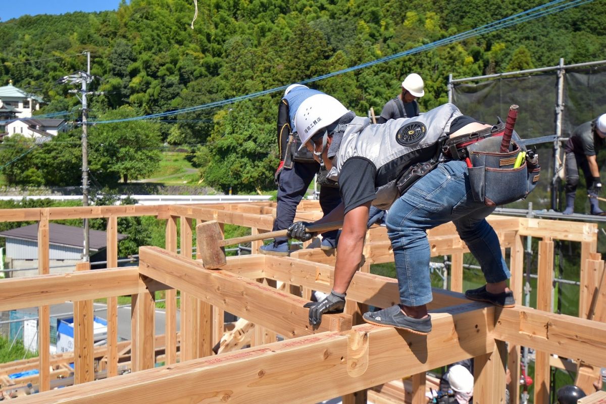 福岡県筑紫野市11　注文住宅建築現場リポート④　～上棟式・前編〜