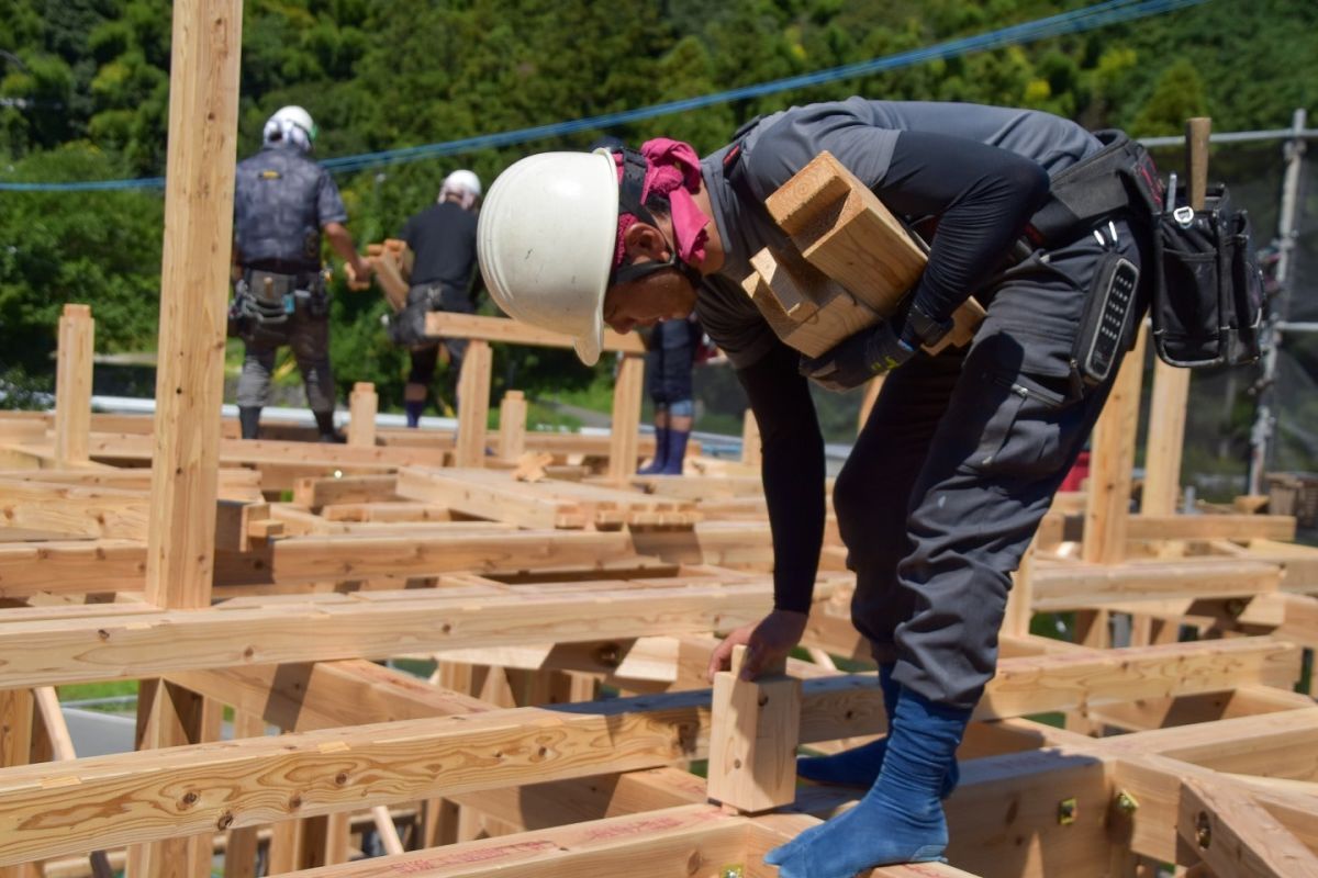 福岡県筑紫野市11　注文住宅建築現場リポート④　～上棟式・前編〜