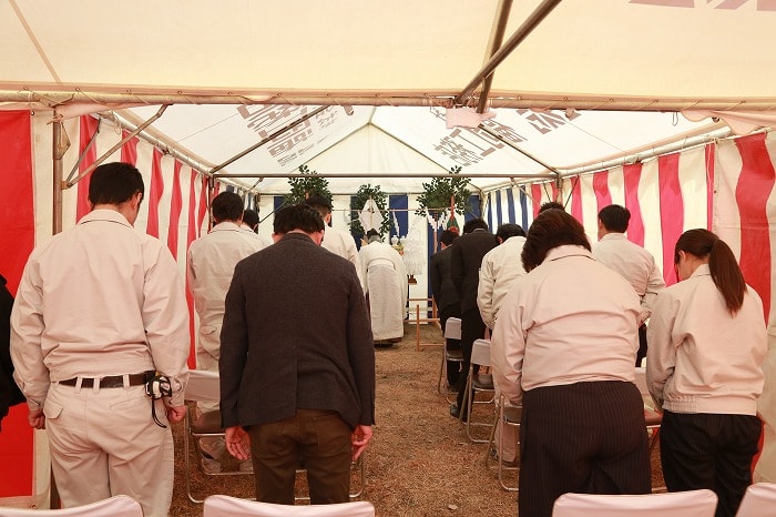 福岡県筑紫野市杉塚01　注文住宅建築現場リポート①　～地鎮祭～