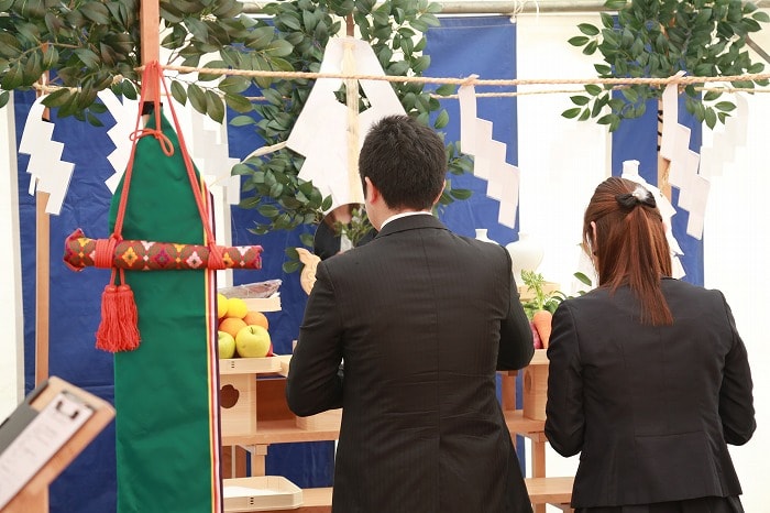 「筑紫野市杉塚01」注文住宅現場リポート①【地鎮祭】