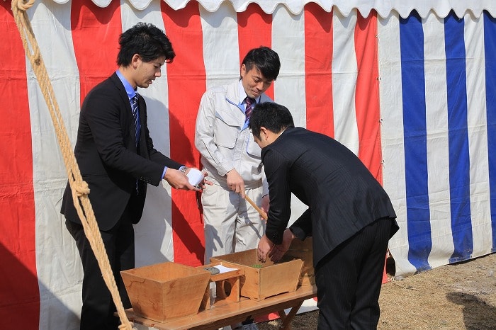 「筑紫野市杉塚01」注文住宅現場リポート①【地鎮祭】