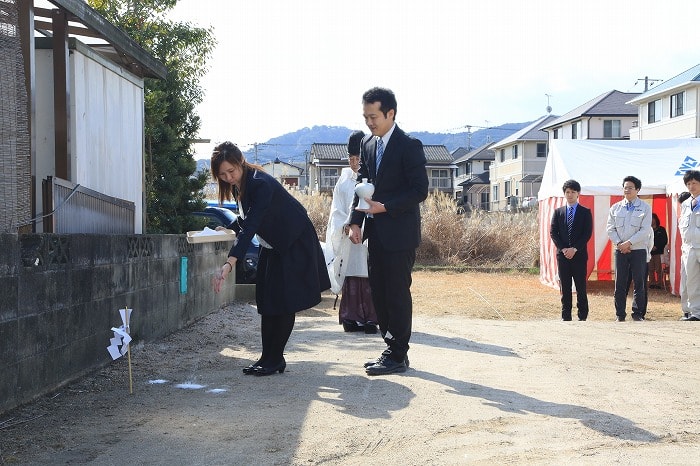 福岡県筑紫野市杉塚01　注文住宅建築現場リポート①　～地鎮祭～