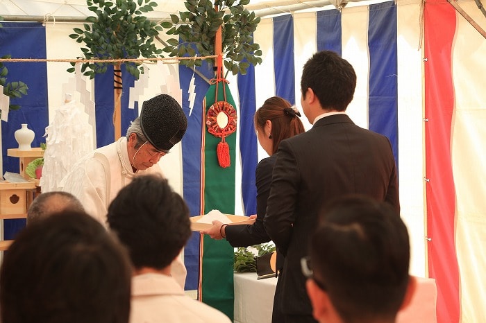 「筑紫野市杉塚01」注文住宅現場リポート①【地鎮祭】