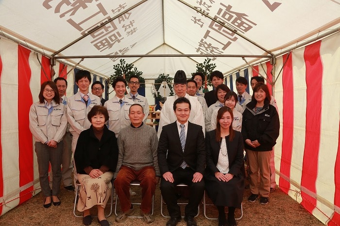「筑紫野市杉塚01」注文住宅現場リポート①【地鎮祭】