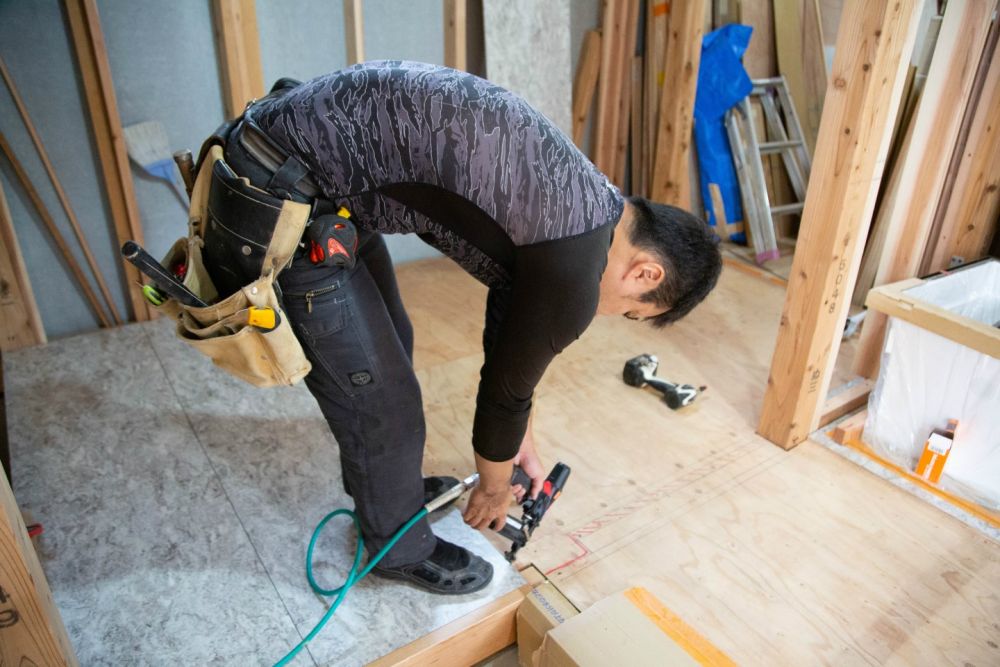「福岡市東区青葉01」注文住宅現場リポート⑧【木工事】【床材】