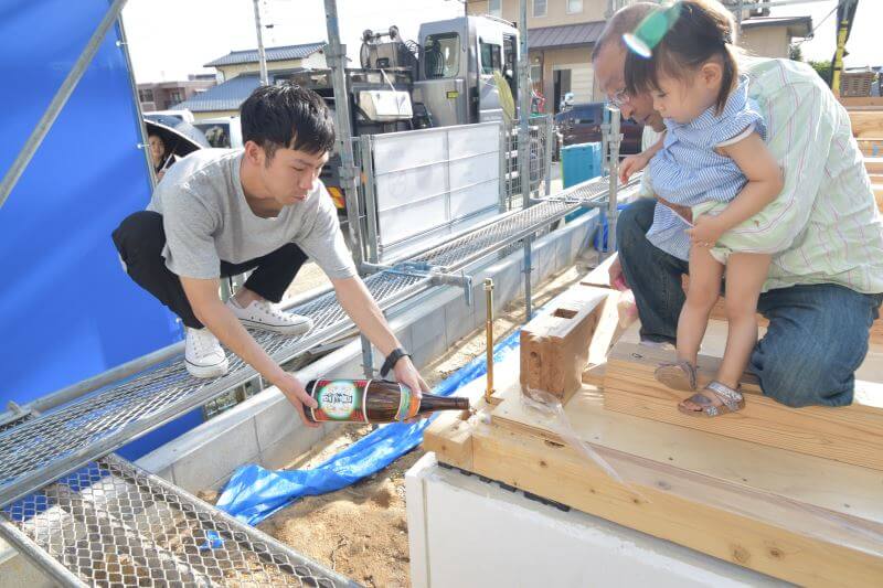 「福岡市南区老司02」注文住宅現場リポート⑤【上棟式】