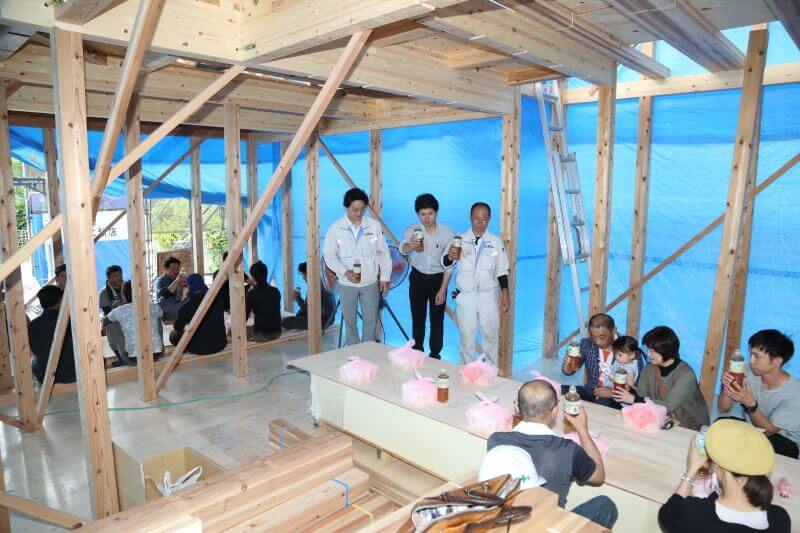 「福岡市南区老司02」注文住宅現場リポート⑤【上棟式】