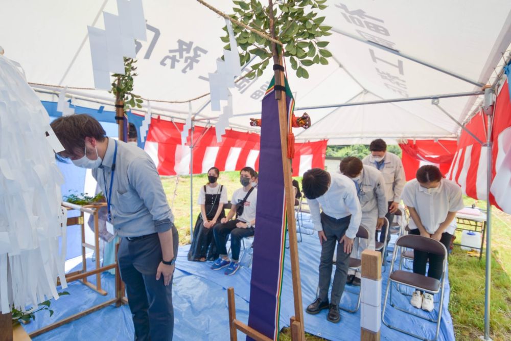 福岡県朝倉市01　注文住宅建築現場リポート①　～地鎮祭～