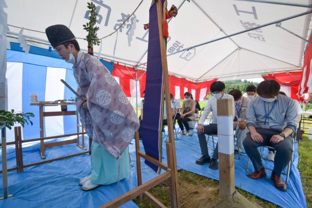 福岡県朝倉市01　注文住宅建築現場リポート①　～地鎮祭～