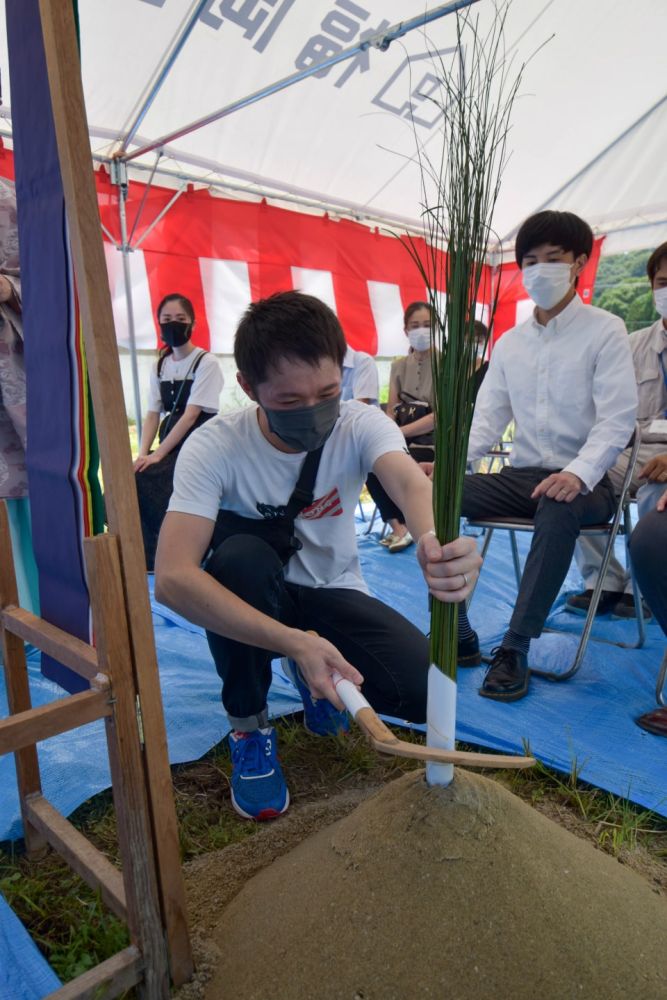 福岡県朝倉市01　注文住宅建築現場リポート①　～地鎮祭～