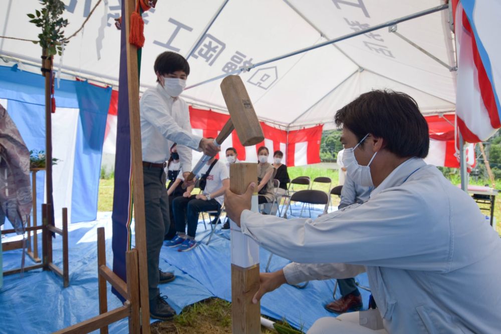 福岡県朝倉市01　注文住宅建築現場リポート①　～地鎮祭～