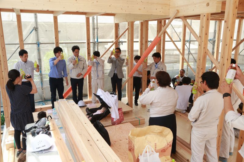 「宗像市田熊01」注文住宅現場リポート④【上棟式】