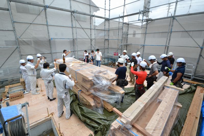 「福岡市南区柏原02」注文住宅現場リポート⑥【上棟式】