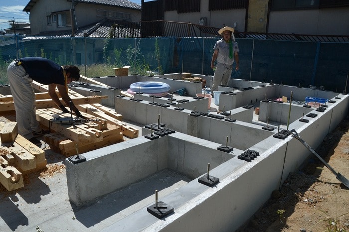 「福岡市南区10」注文住宅現場リポート④【木工事】【土台敷き】