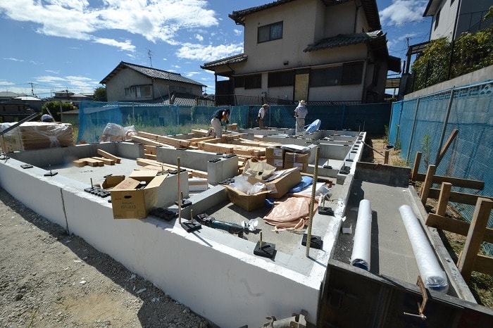 「福岡市南区10」注文住宅現場リポート④【木工事】【土台敷き】