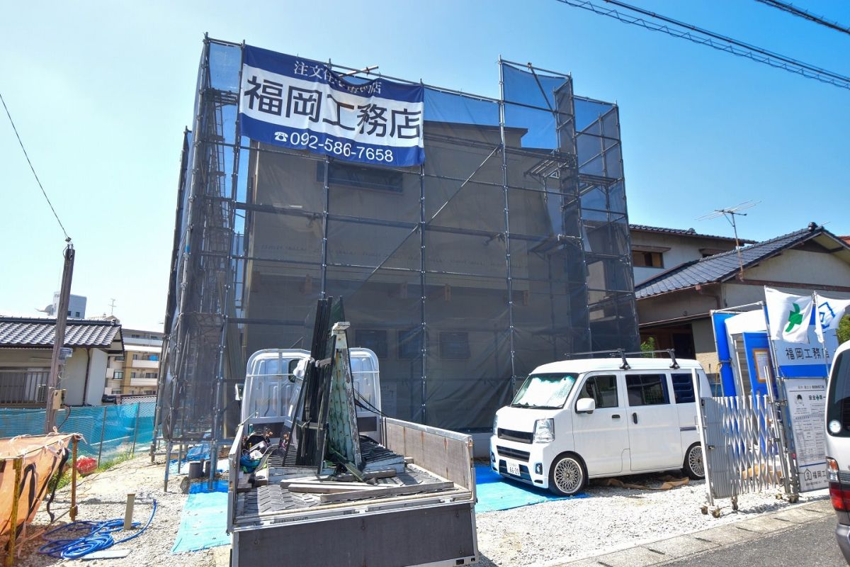 「北九州市若松区二島01」注文住宅現場リポート④【木工事】【サッシ】