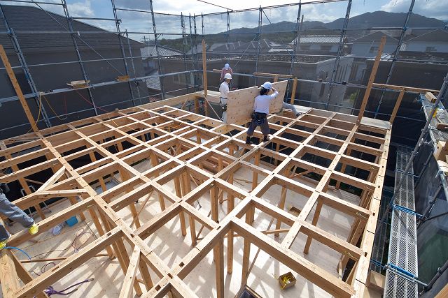 福岡市城南区03　注文住宅建築現場リポート④　～祝・上棟式 １日目～