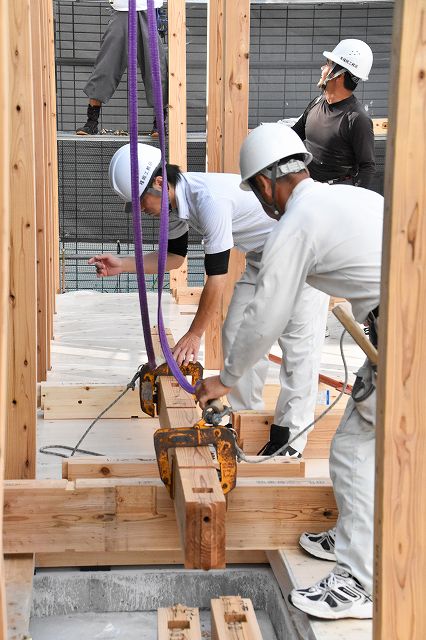 福岡市城南区03　注文住宅建築現場リポート④　～祝・上棟式 １日目～