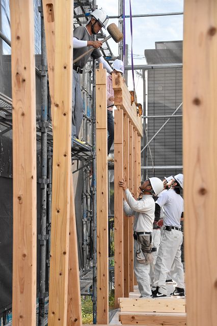 福岡市城南区03　注文住宅建築現場リポート④　～祝・上棟式 １日目～