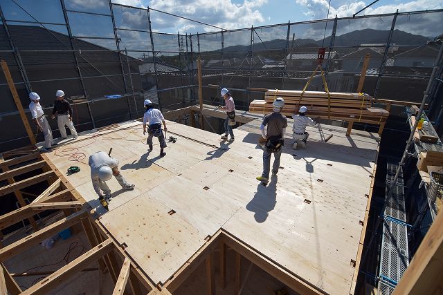 福岡市城南区03　注文住宅建築現場リポート④　～祝・上棟式 １日目～