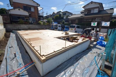 福岡県小郡市05　注文住宅建築現場リポート③　～木工事・土台敷～