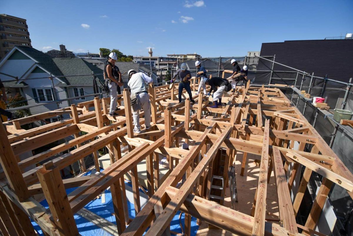 福岡県福岡市城南区08　注文住宅建築現場リポート③　～上棟式・前編～