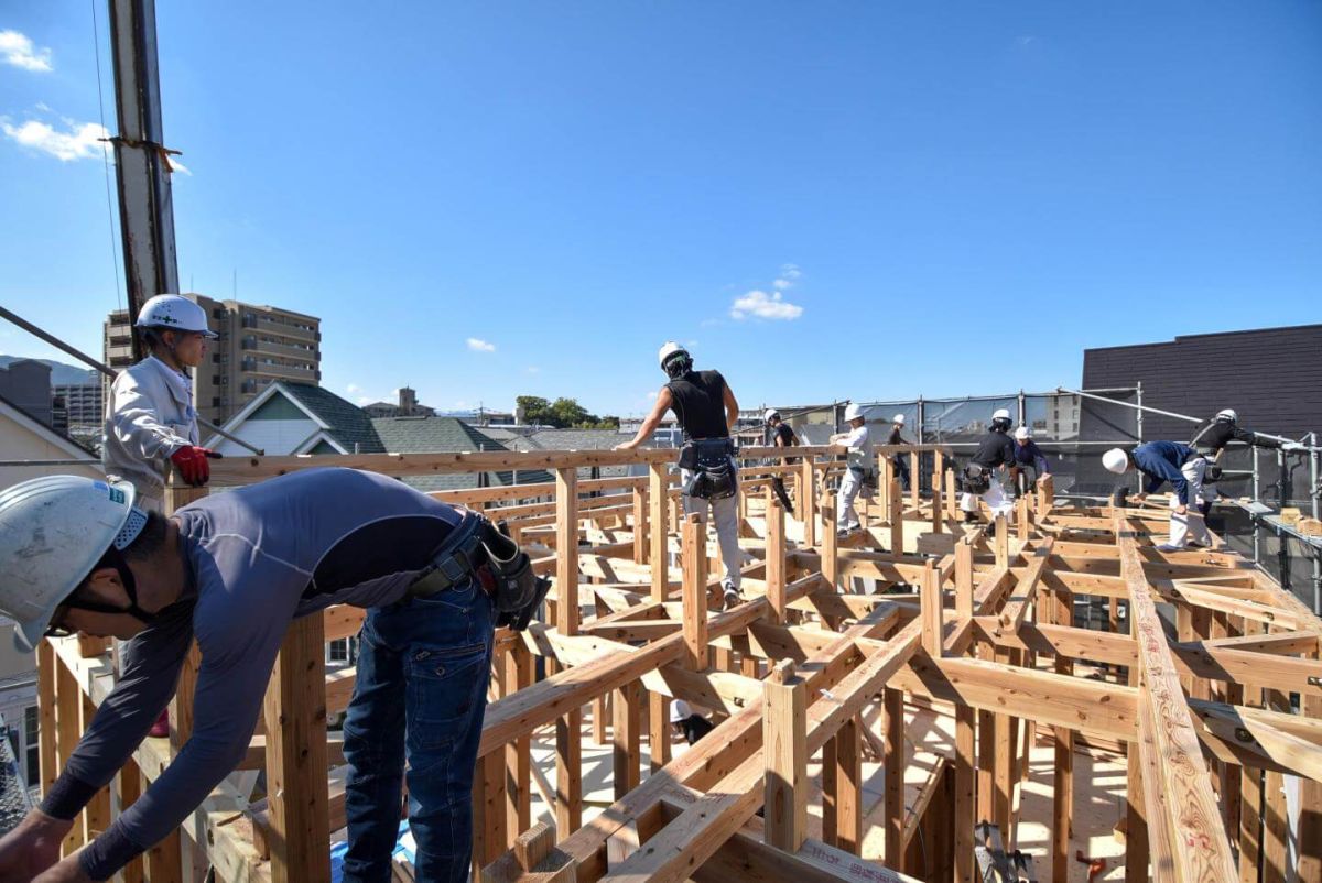 福岡県福岡市城南区08　注文住宅建築現場リポート③　～上棟式・前編～