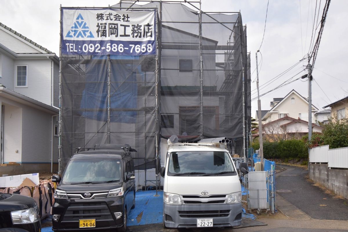 「福岡市城南区10」注文住宅現場リポート④【木工事】【石膏ボード】