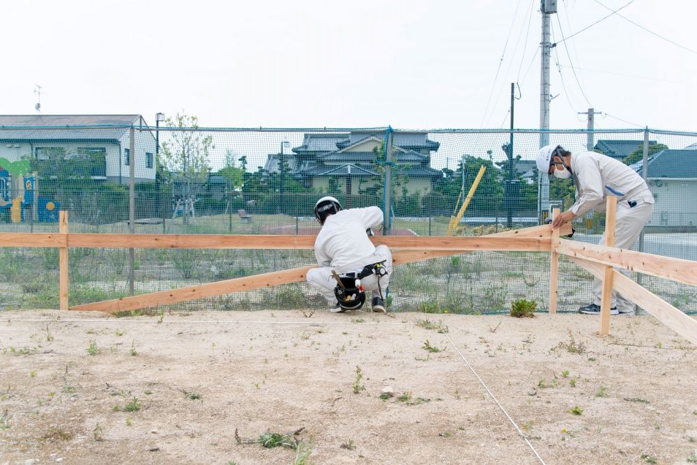 「糟屋郡粕屋町03」注文住宅現場リポート②【基礎工事】【遣り方】
