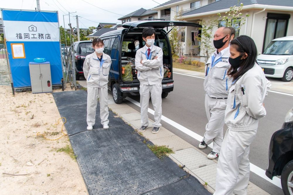 福岡県糟屋郡粕屋町03　注文住宅建築現場リポート②　～基礎工事・遣り方～