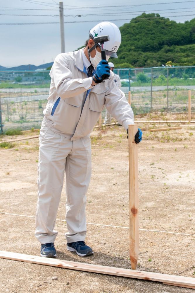 「糟屋郡粕屋町03」注文住宅現場リポート②【基礎工事】【遣り方】